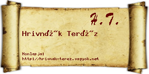 Hrivnák Teréz névjegykártya