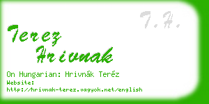 terez hrivnak business card